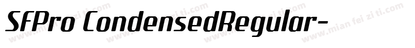 SFPro CondensedRegular字体转换